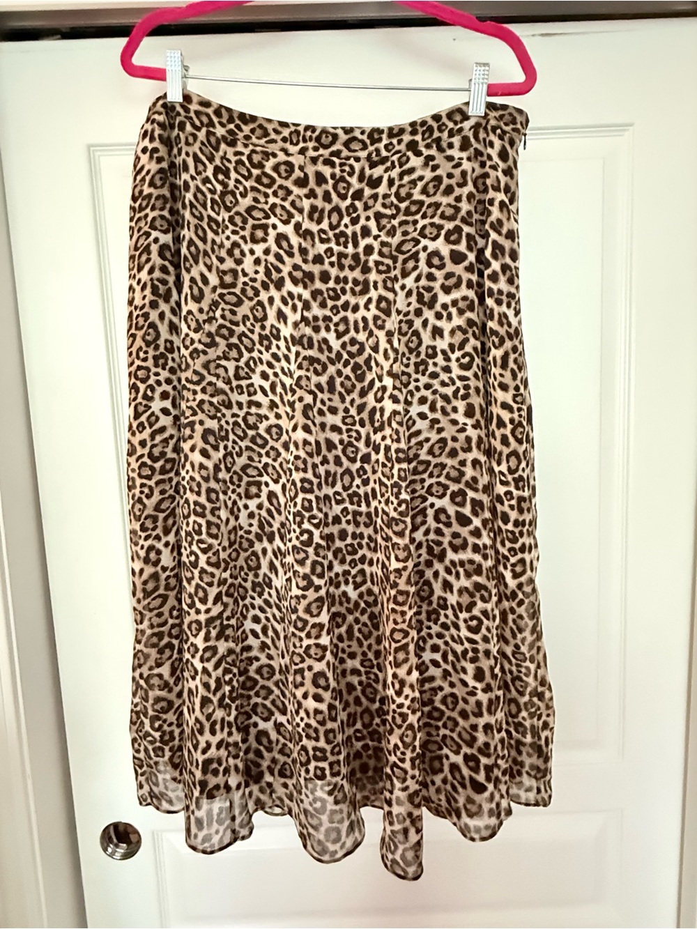 NWT Chico’s Animal Print Pleated Midi Skirt